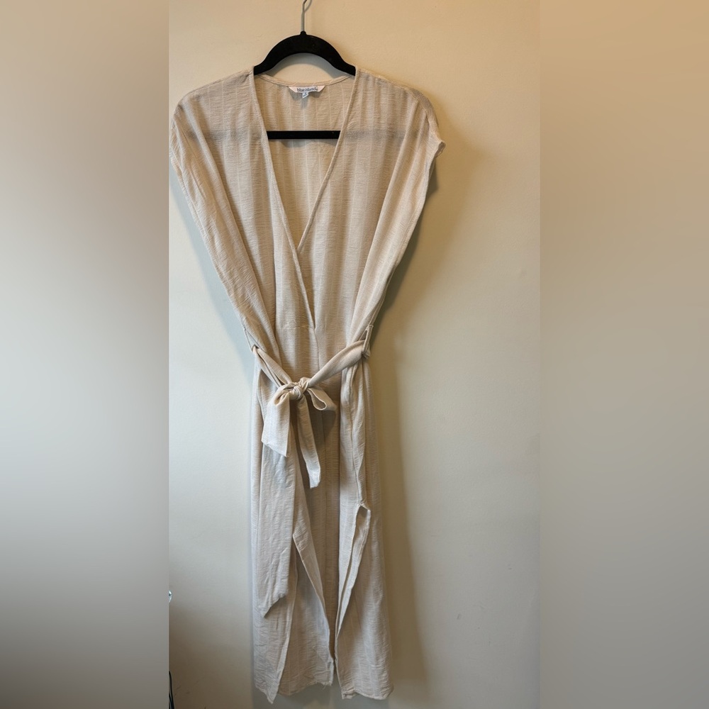 Blue Island Beige Tan Textured Dress